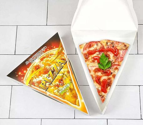 Triangle Shape Pizza Packaging Box Color Printing Kraft Corrugated