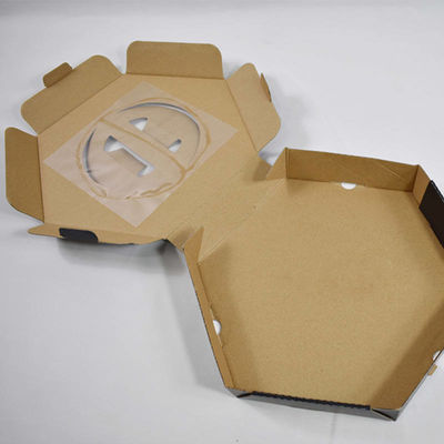 Custom Octagonal Pizza Box With Handle Paper Disposable