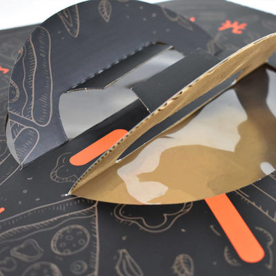 Custom Octagonal Pizza Box With Handle Paper Disposable
