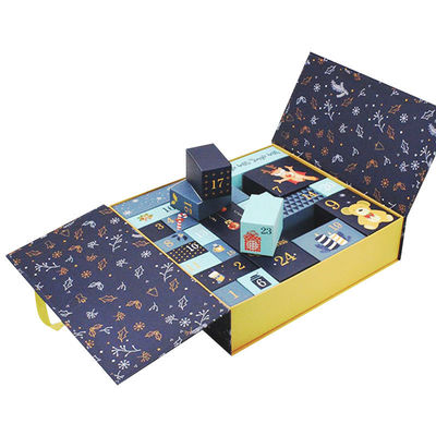 Custom Yellow Riband Double Door Gift Box Make Up Luxury