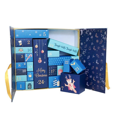 Custom Yellow Riband Double Door Gift Box Make Up Luxury