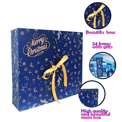 Custom Yellow Riband Double Door Gift Box Make Up Luxury