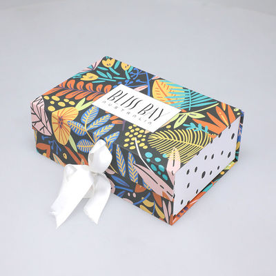 Swimwear Dress Pants Garment Packaging Box With Ribbon And Satin