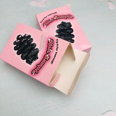 Custom Logo Printing Wig Box Packaging Art Paper For Bundle Hair Extension