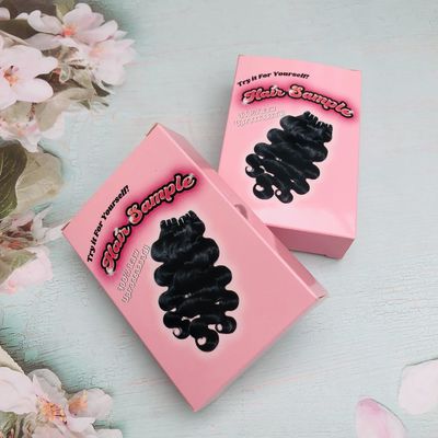 Custom Logo Printing Wig Box Packaging Art Paper For Bundle Hair Extension
