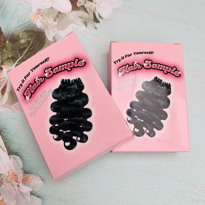 Custom Logo Printing Wig Box Packaging Art Paper For Bundle Hair Extension