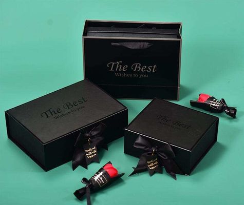 OEM Custom Gift Packaging Custom Logo Printing Wedding Gift Box with Ribbon