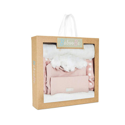 clear Window Custom Luxury Gift Boxes for Baby Blanket Bibs Kids