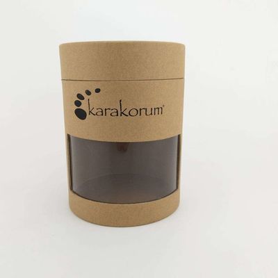 Cylinder Kraft Paper Packaging Box With Transparent Window