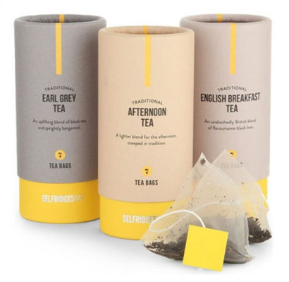 Kraft Paper Tea Packaging Box OEM Cylinder Tube Packaging