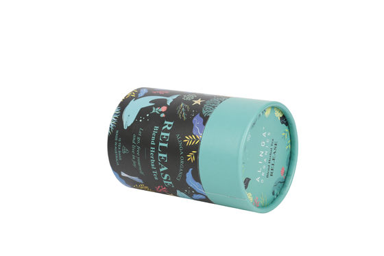 Kraft Paper Tea Packaging Box OEM Cylinder Tube Packaging