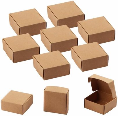 Brown Kraft E Flute Corrugated Box Customized Printing Logo