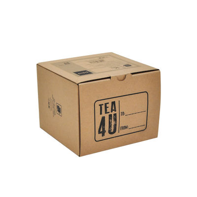 Custom Mug Kraft Paper Packaging Box PVC Transparent Window
