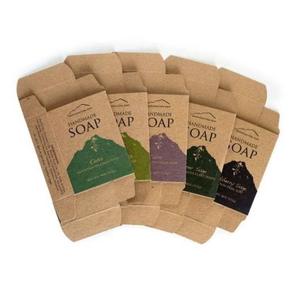 Custom Logo Printed Kraft Paper Soap Packaging Box FSC Approval