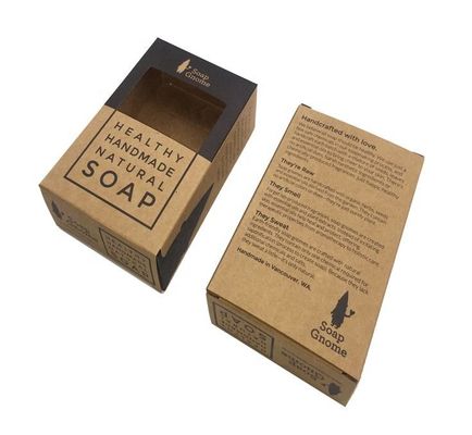 Custom Logo Printed Kraft Paper Soap Packaging Box FSC Approval
