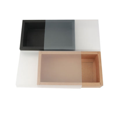 Sleeves Retail Kraft Paper Packaging Box With PVC Frosted Coat