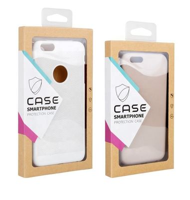 Phone Case Kraft Paper Box With Window PVC Transparent