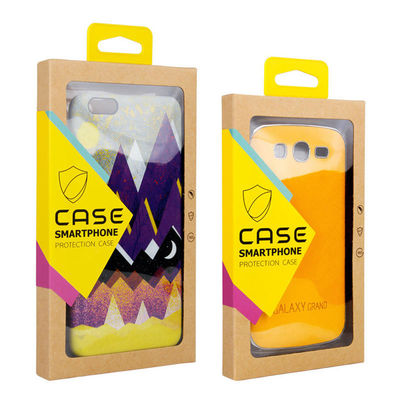 Phone Case Kraft Paper Box With Window PVC Transparent