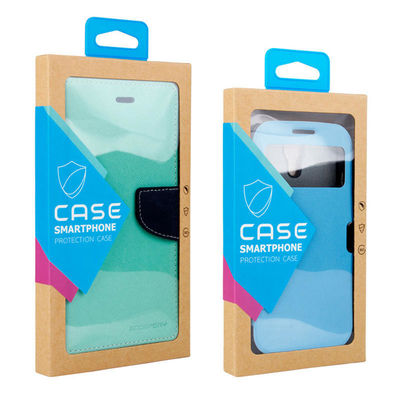 Phone Case Kraft Paper Box With Window PVC Transparent