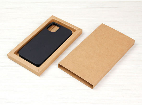 Slidable Small Kraft Paper Boxes For IPhone Android Mobile Phone Case