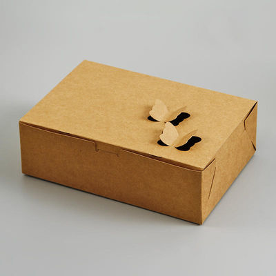 Biodegradable Kraft Paper Packaging Box For Fries Burger Snacks Food