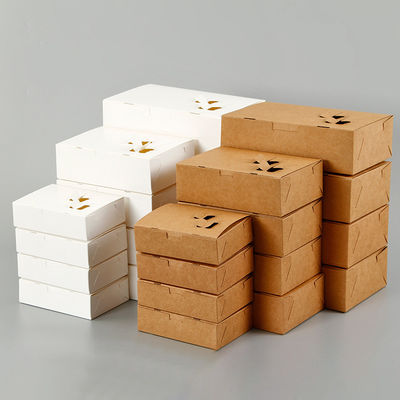Biodegradable Kraft Paper Packaging Box For Fries Burger Snacks Food