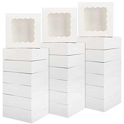 Hallow Window Kraft Paper Packaging Box For Bakery Cookie