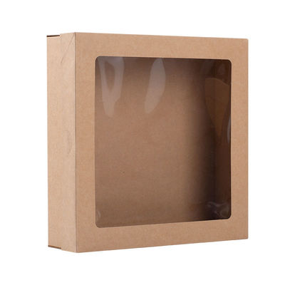 Wedding Party Baking Food Kraft Paper Packaging Box With Window Cover