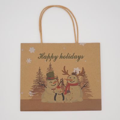 Environmental Friendly Custom Brown Paper Bags Portable Recycled
