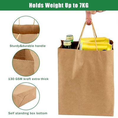 Recyclable Eco Friendly Brown Paper Gift Bags