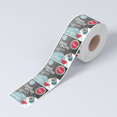 OEM Custom Offset Printing Stickers Gold Foil Round Sticker Roll