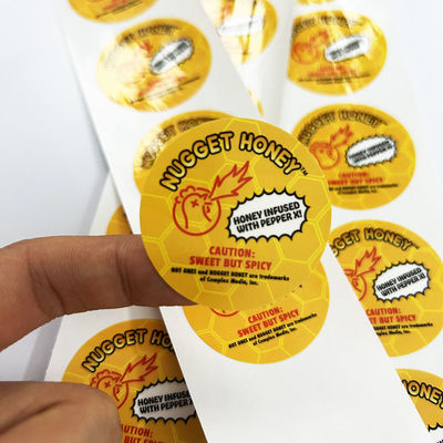OEM Custom Offset Printing Stickers Gold Foil Round Sticker Roll