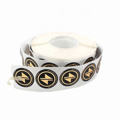 Gold Foil Logo Round Roll Labels