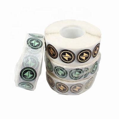 Gold Foil Logo Round Roll Labels