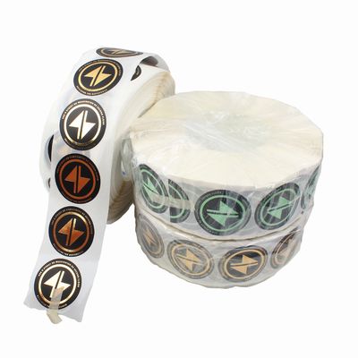 Gold Foil Logo Round Roll Labels