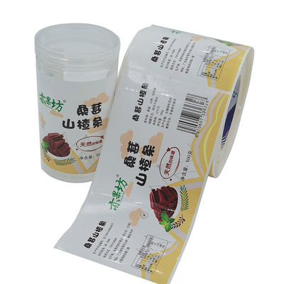 Customized Offset Printing Vinyl Stickers Roll For Food Container