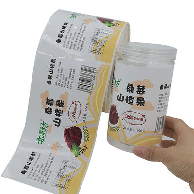 Customized Offset Printing Vinyl Stickers Roll For Food Container
