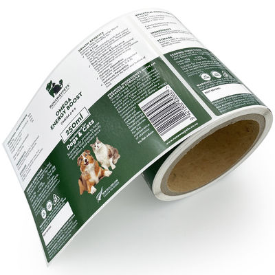 Embossing Offset Printing Stickers For Pet Food Nurture Bottle
