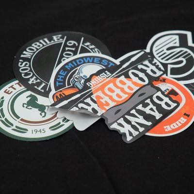 Thank You Waterproof Custom Vinyl Stickers Self Adhesive Round
