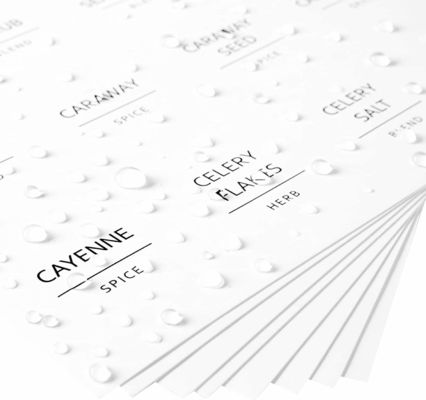 Minimalist Style Custom Printing Label for Pantry Containers Jars Bathroom