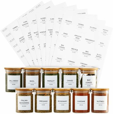 Minimalist Style Custom Printing Label for Pantry Containers Jars Bathroom