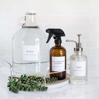 Minimalist Style Custom Printing Label for Pantry Containers Jars Bathroom