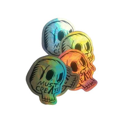 Die Cut Offset Printing Stickers Reflective Rainbow Custom Holographic Stickers