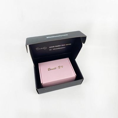 Custom Printing Logo Glossy Pink Black Mailer Box for Toys Packaging