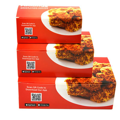 Food Grade Paper Pizza Packaging Box For French Fried Chicken