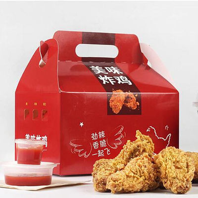 Food Grade Paper Pizza Packaging Box For French Fried Chicken