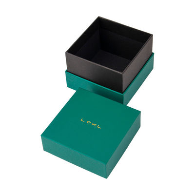 Gold Stamp Logo Cosmetic Packaging Box Jewelry Earring Lid And Base Gift Box