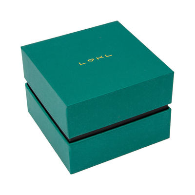 Gold Stamp Logo Cosmetic Packaging Box Jewelry Earring Lid And Base Gift Box