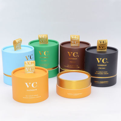 Custom Printing Packaging Box Cyliner Cloth Handle Base And Lid Box for Cosmetic Perfume