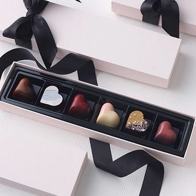 Wedding Printing Packaging Box Bonbon Gift Box With Ribbon Tie